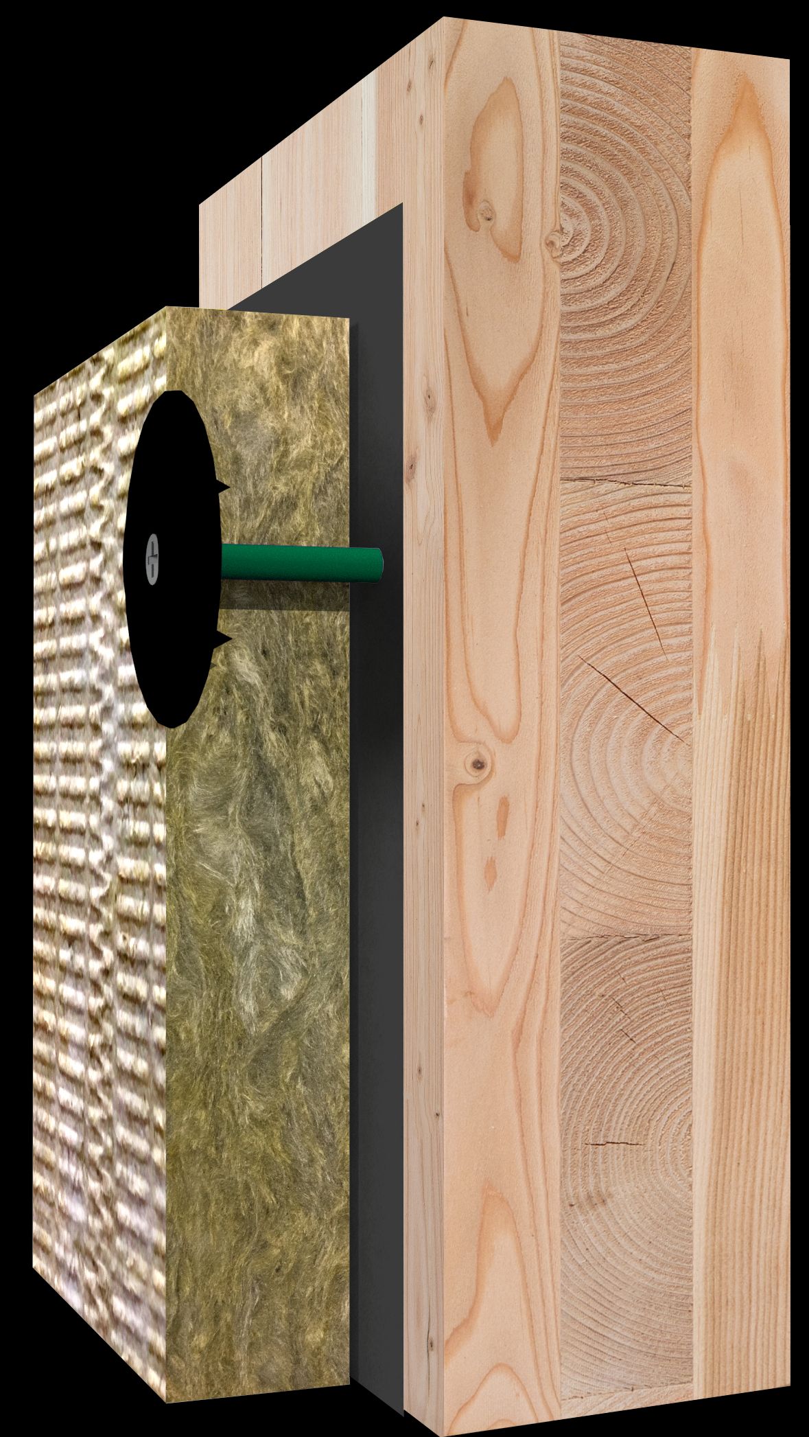 Tube Seal Application Mineralwool CLT