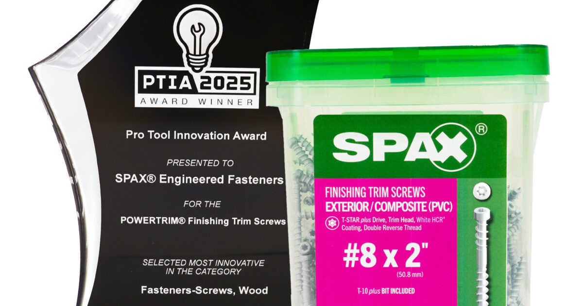 Spax Tools SPAX® Engineered Fasteners Wins 2025 Pro Tool Innovation… | SPAX US