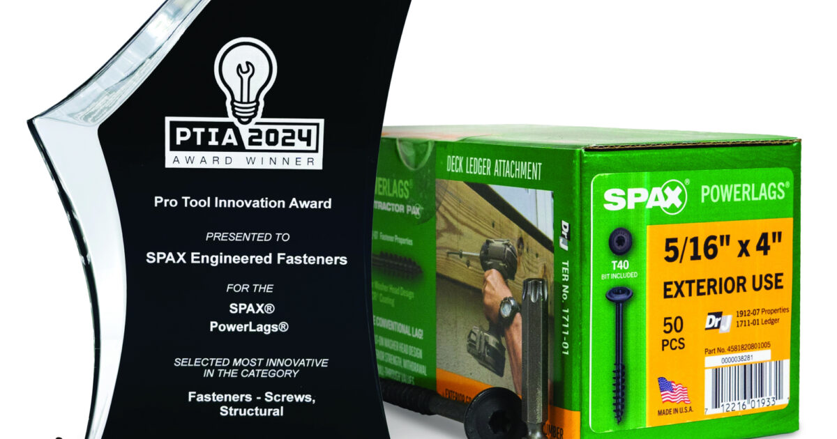 SPAX Engineered Fasteners Wins Pro Tool Innovation Award… | SPAX US