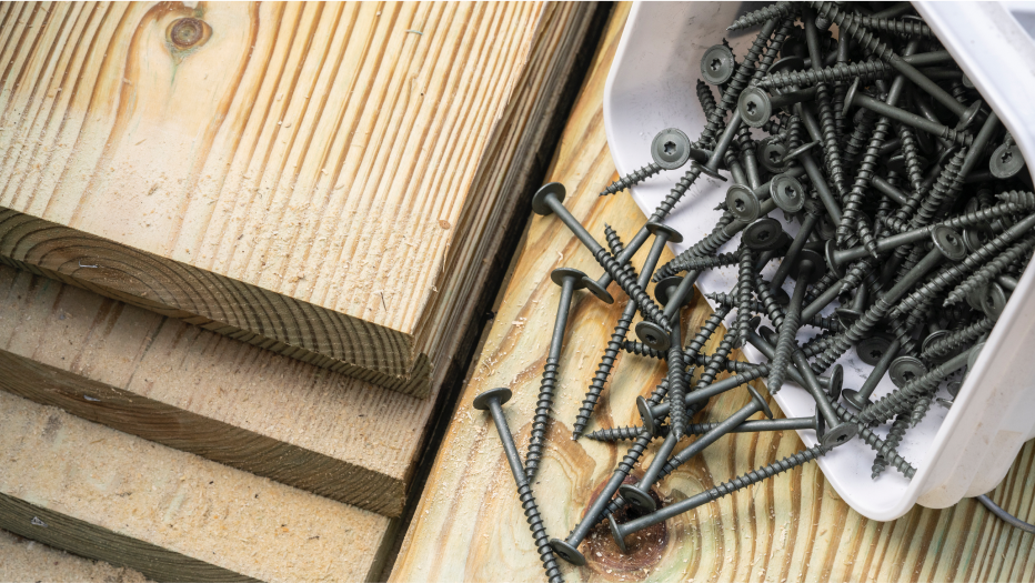 U-Turn – Pancake Wood Screws #10-12 x 1 305 Stainless Steel (100 Pack) Coarse Thread Flat Head Screw Kit for Exterior Woodwork, Deck, Acq
