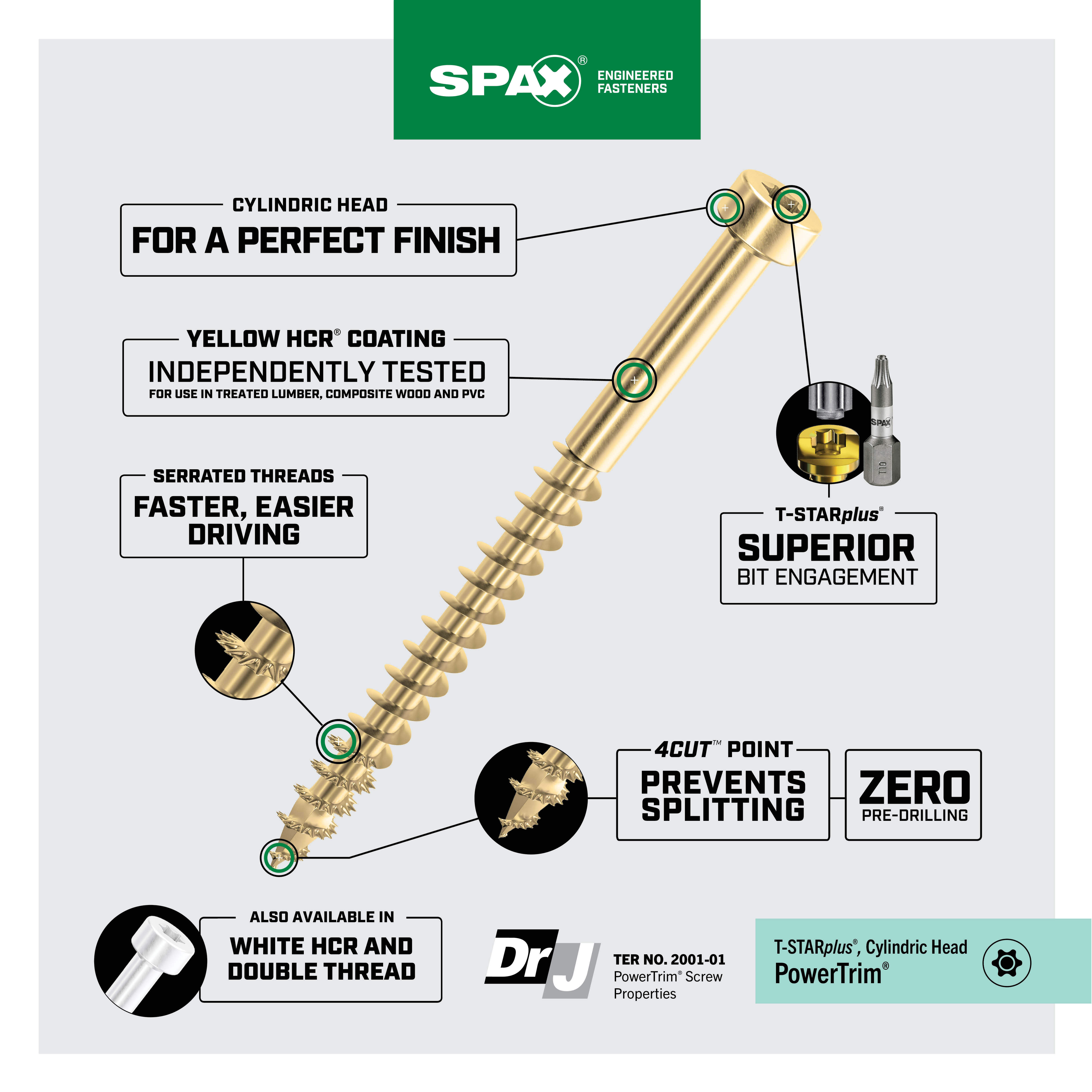 SPAX® T-STAR plus Cylindric Head PowerTrim® HCR Screws | SPAX US